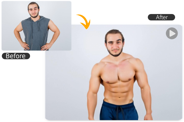 Show Your Muscles with AI Muscle Videos