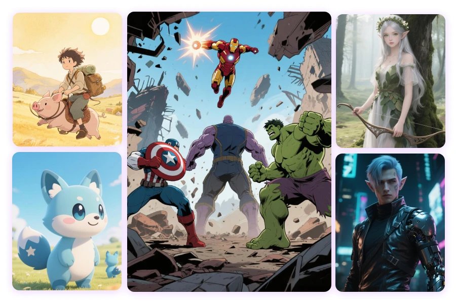 Maak personages in verschillende stijlen